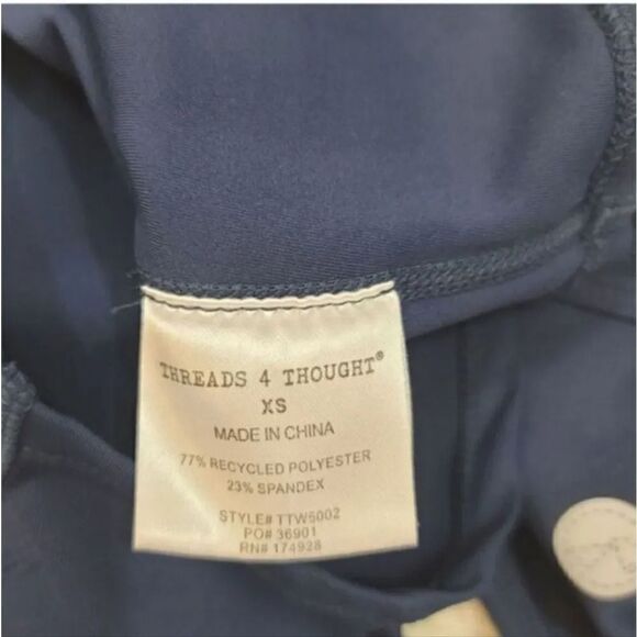 NEW Threads 4 Thought Core ReActive Racerback Sports Bra in Navy Blue Size XS - Picture 6 of 10